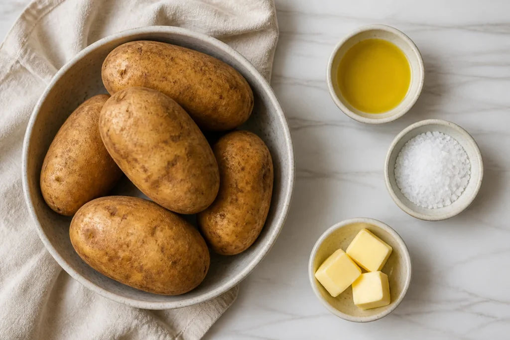 Ingredients for baked potato in crock pot recipe