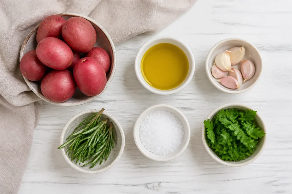 Ingredients for baked red potato recipe oven