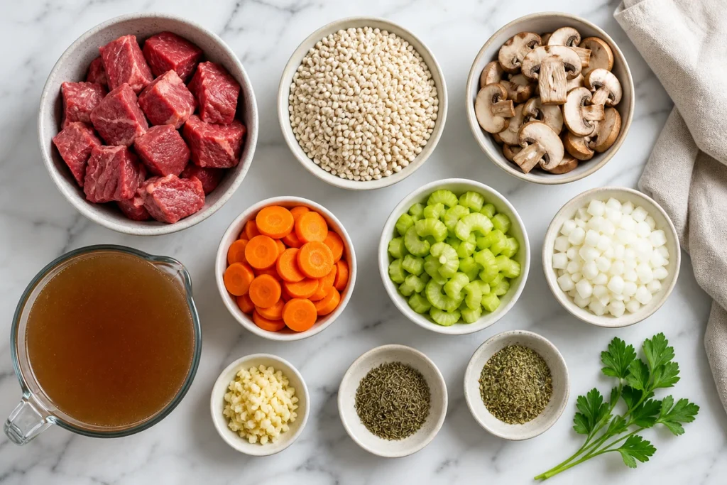 beef barley vegetable soup recipe