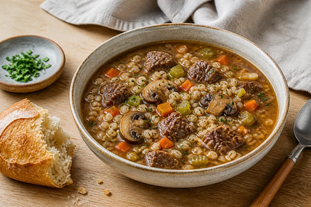 beef barley vegetable soup recipe
