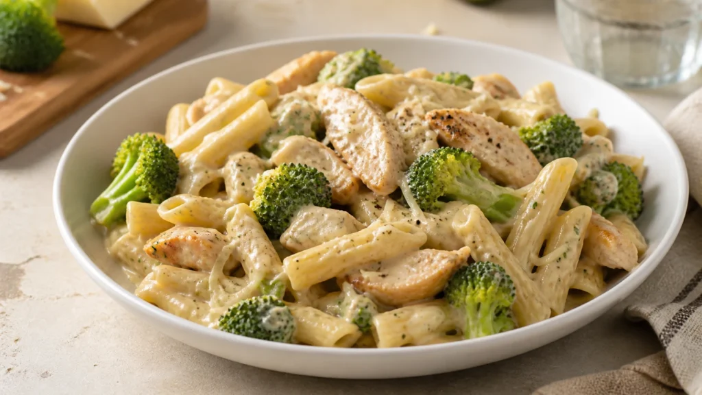 Chicken Broccoli Ziti Recipe with Creamy Parmesan