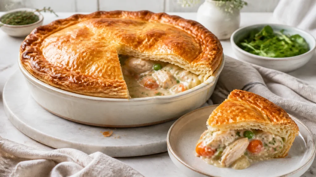 Chicken Pot Pie Recipe with Puff Pastry