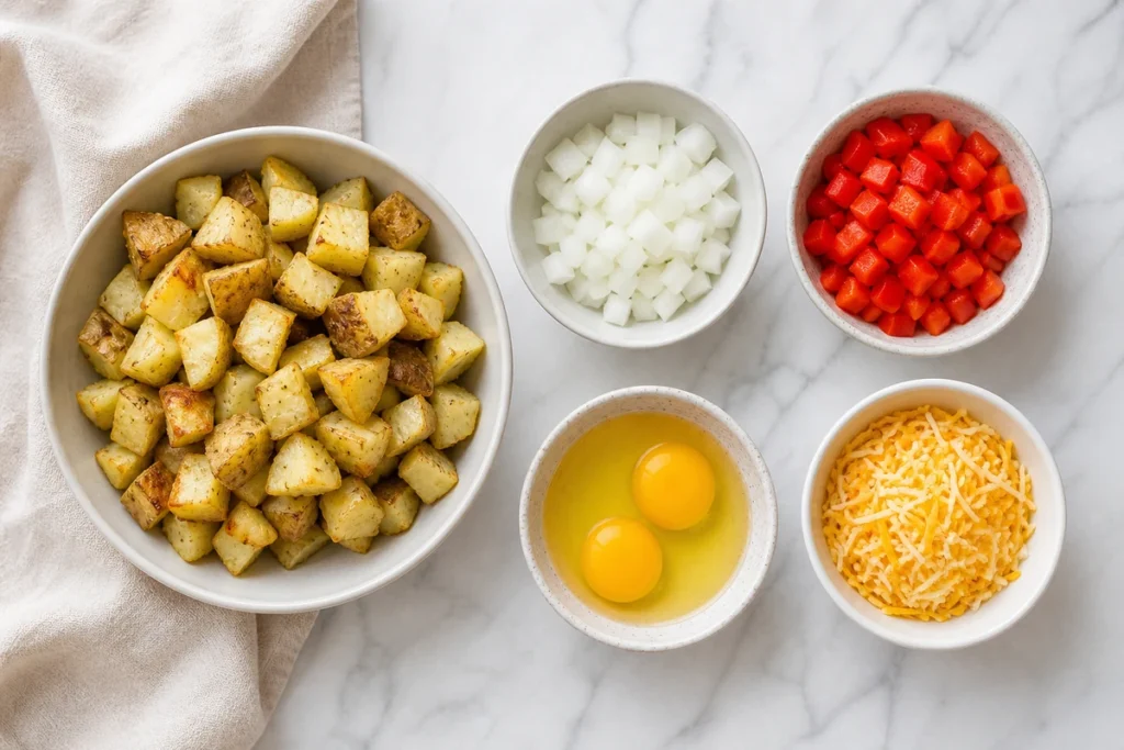 Ingredients for leftover baked potato recipes
