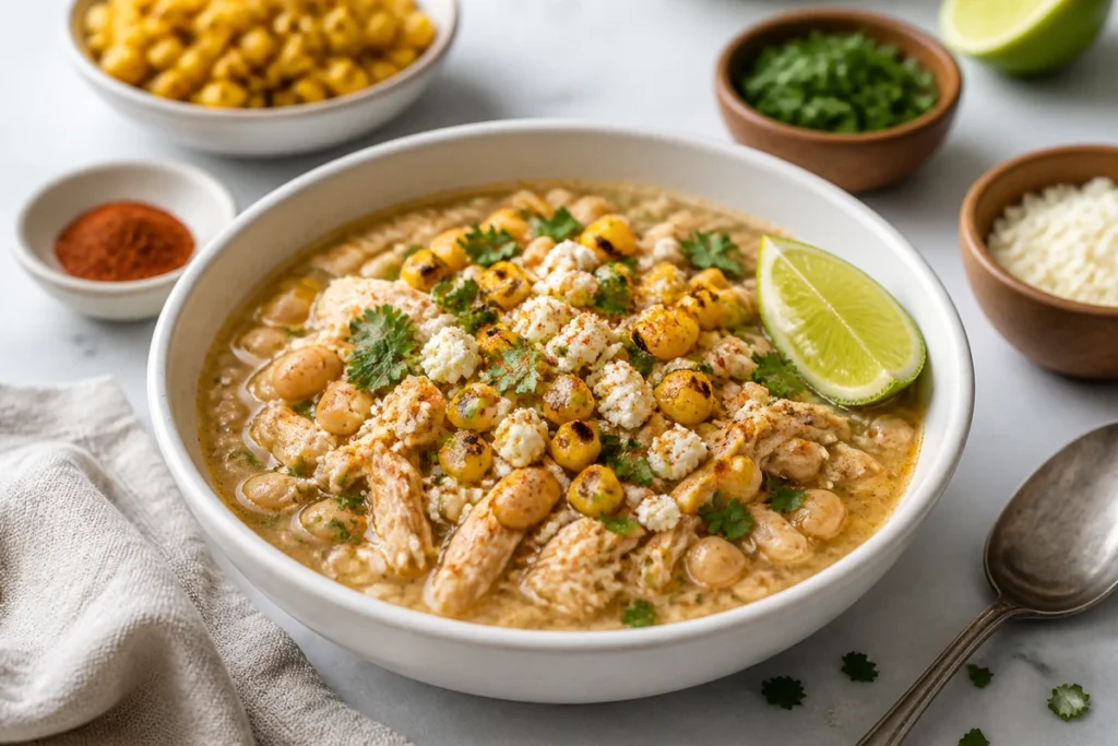 mexican street corn white chicken chili recipe