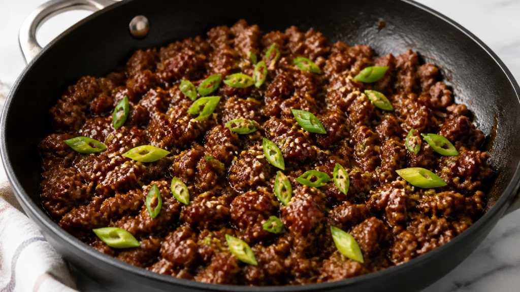 Mongolian Ground Beef Recipe: Easy 20 Minute Skillet