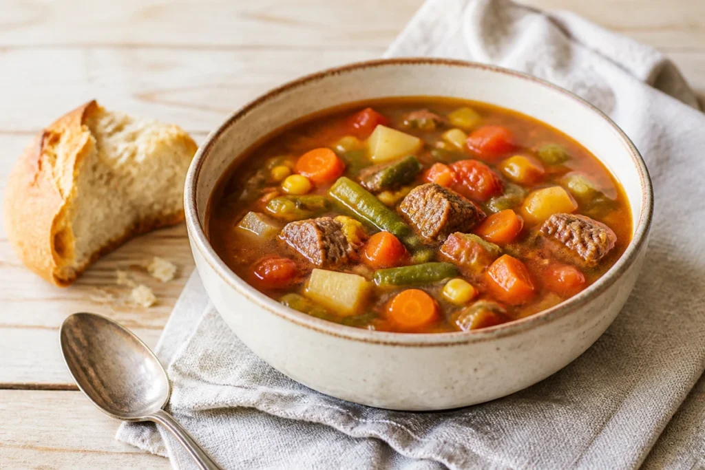 old fashioned vegetable beef soup recipe