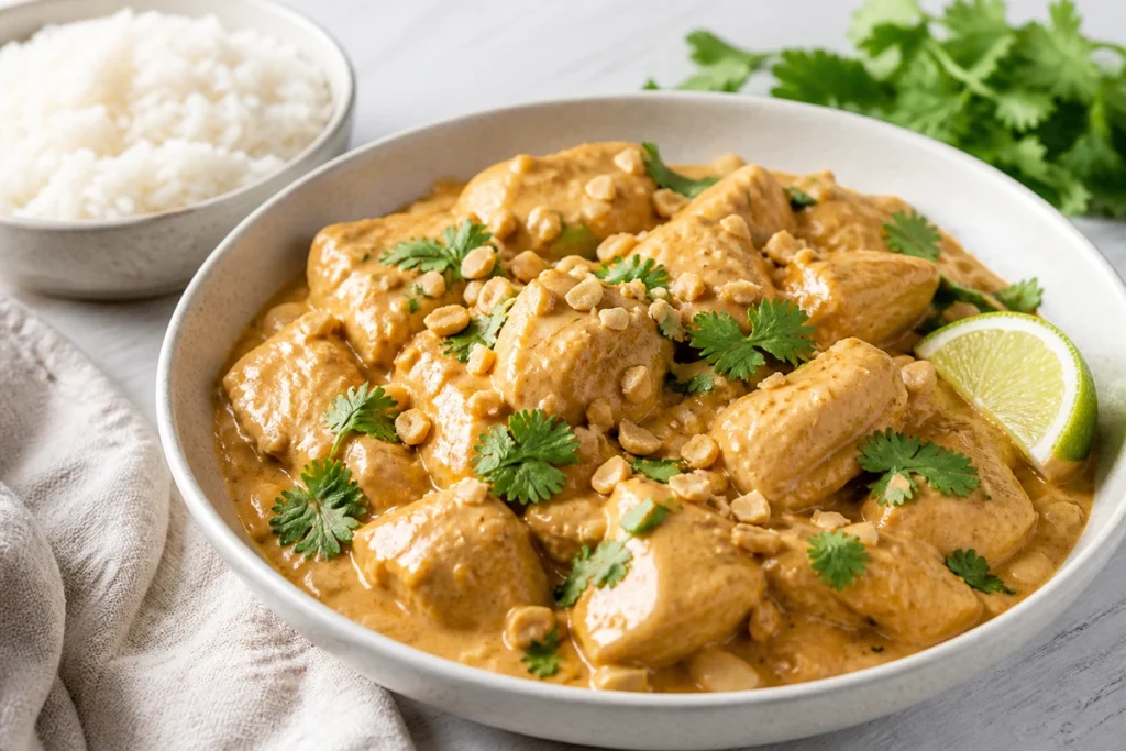 Peanut Butter Chicken Recipe (Silky Savoury Peanut Sauce)