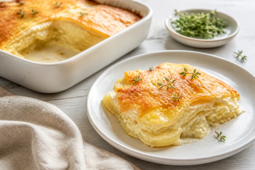Potato bake served