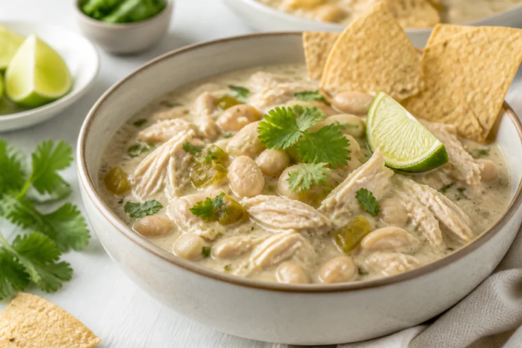 Recipes for White Chili With Chicken and White Beans (Creamy, No Cream)