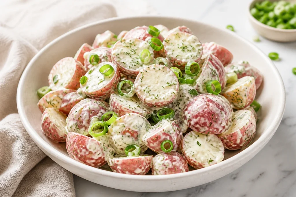 Red Skin Potato Salad Recipe with the Skins Intact