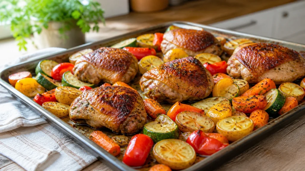 Roasted Chicken Thighs and Veggies