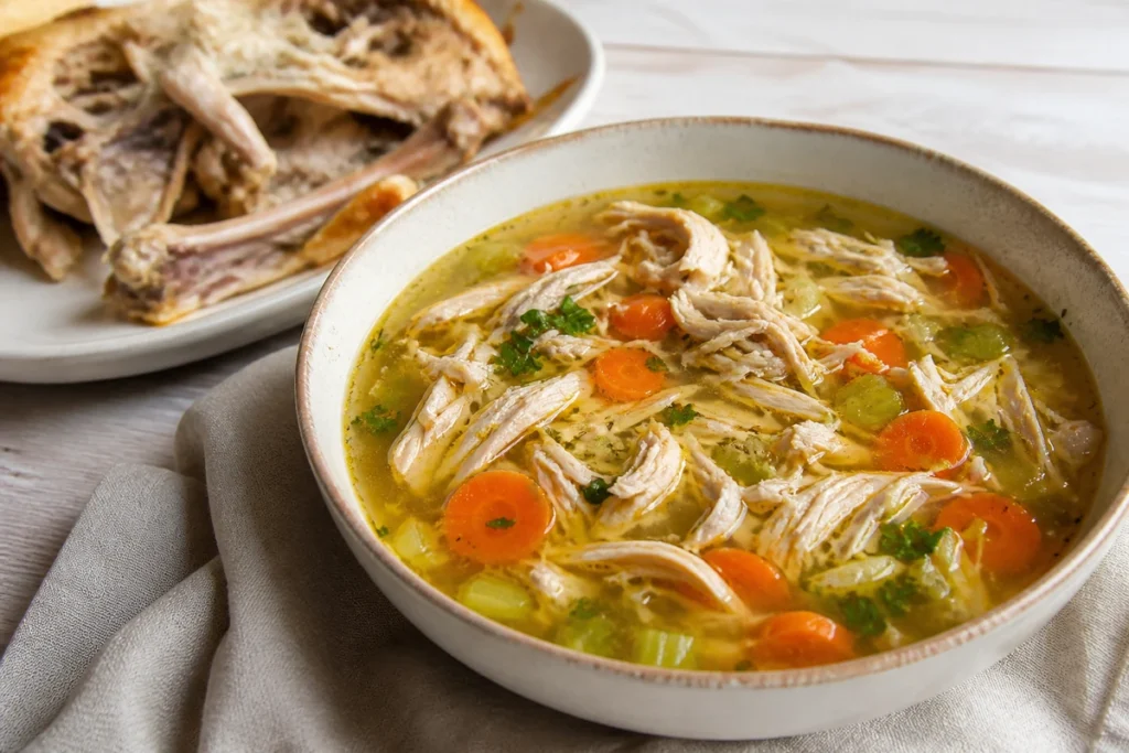 Rotisserie Chicken Soup Recipe (From the Carcass)