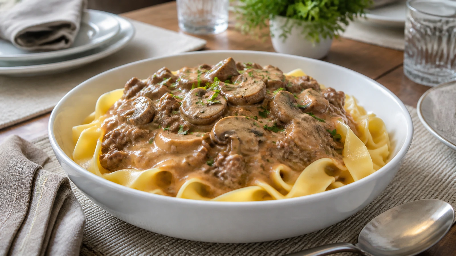 stroganoff recipe ground beef