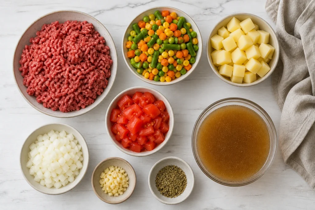 vegetable soup recipe with ground beef