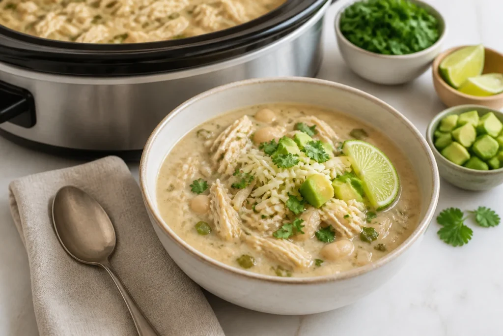 white chicken chili crockpot recipe