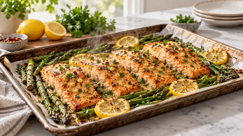baked asparagus salmon recipe: Easy, Foolproof Dinner