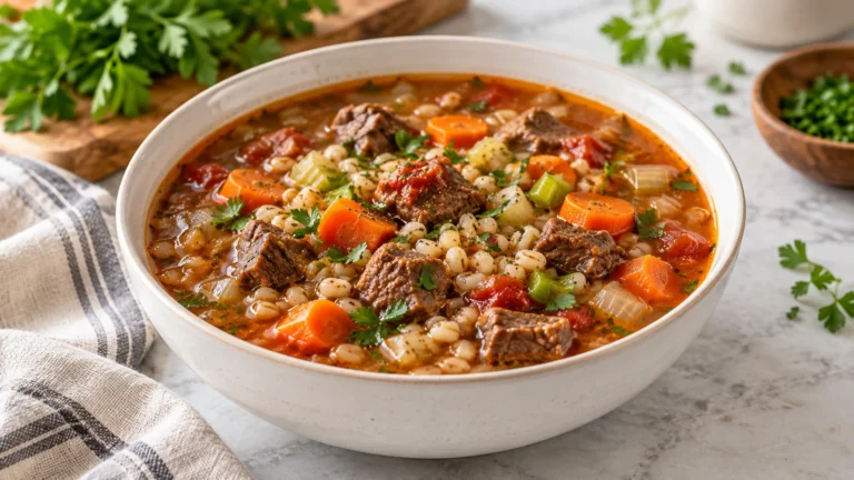 Cozy beef barley soup crock pot recipe: Ultimate Comfort