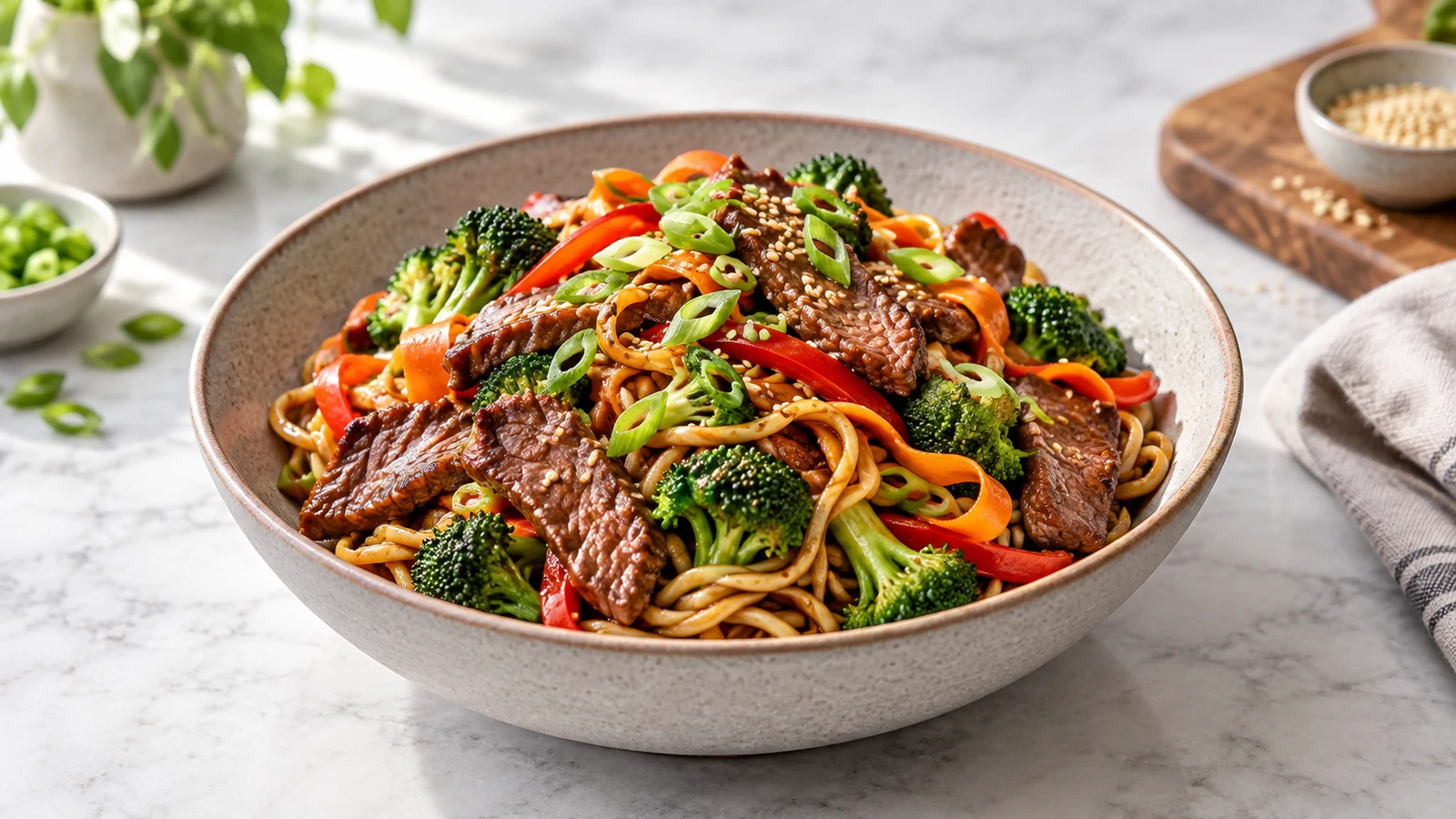 Beef stir fry recipe with noodles