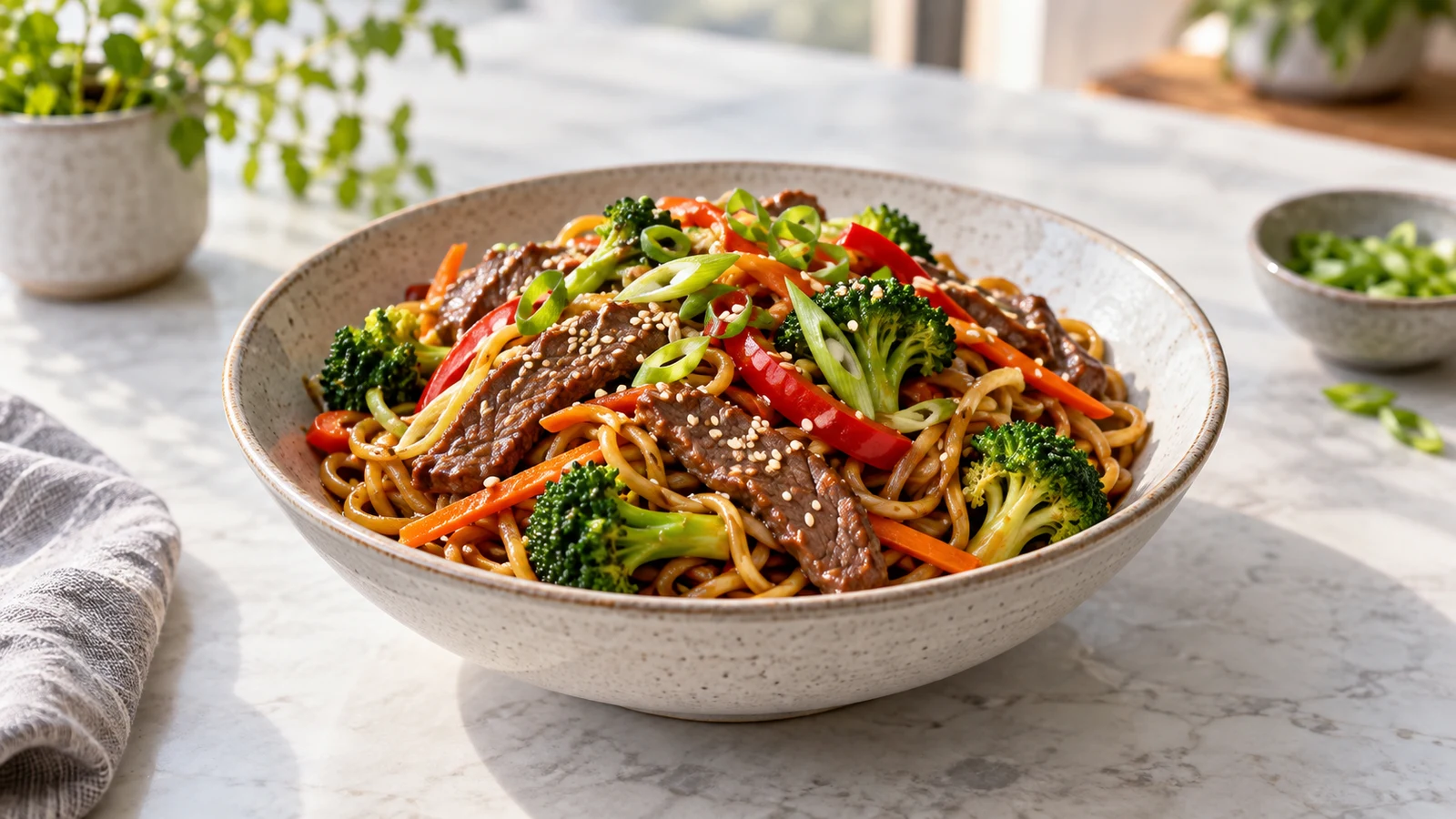 Beef stir fry recipe with noodles