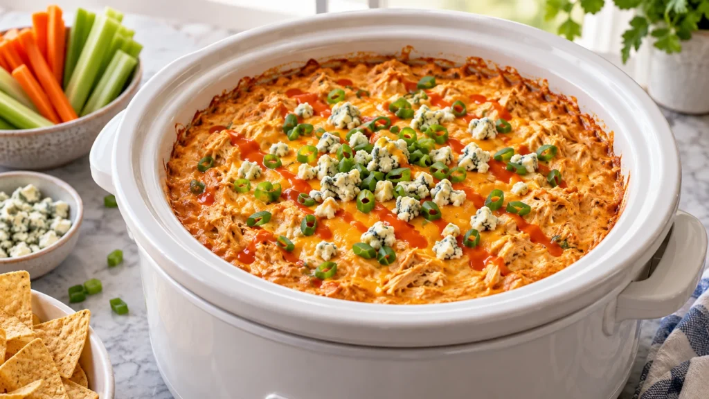 Easy crock pot buffalo chicken dip: Creamy Party Favorite