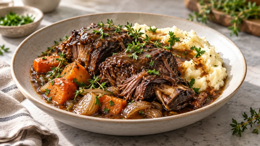 Best crockpot beef short ribs recipe: Cozy, Luscious Gravy