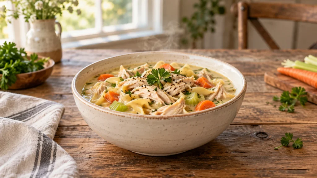 Comforting crockpot chicken and noodles recipe Made Easy