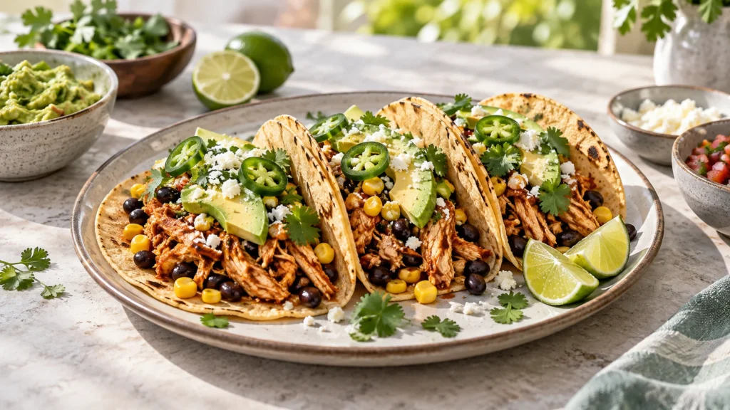 Easy crockpot chicken tacos recipe: Foolproof & Juicy