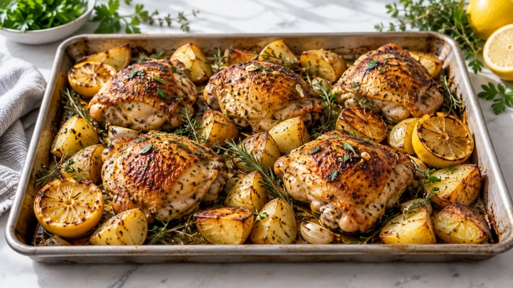 Easy One-Pan Roast Chicken and Potatoes Recipe