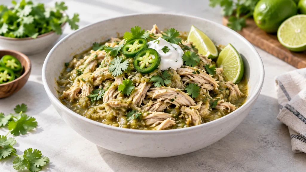 Delicious, Easy salsa verde chicken crockpot recipe