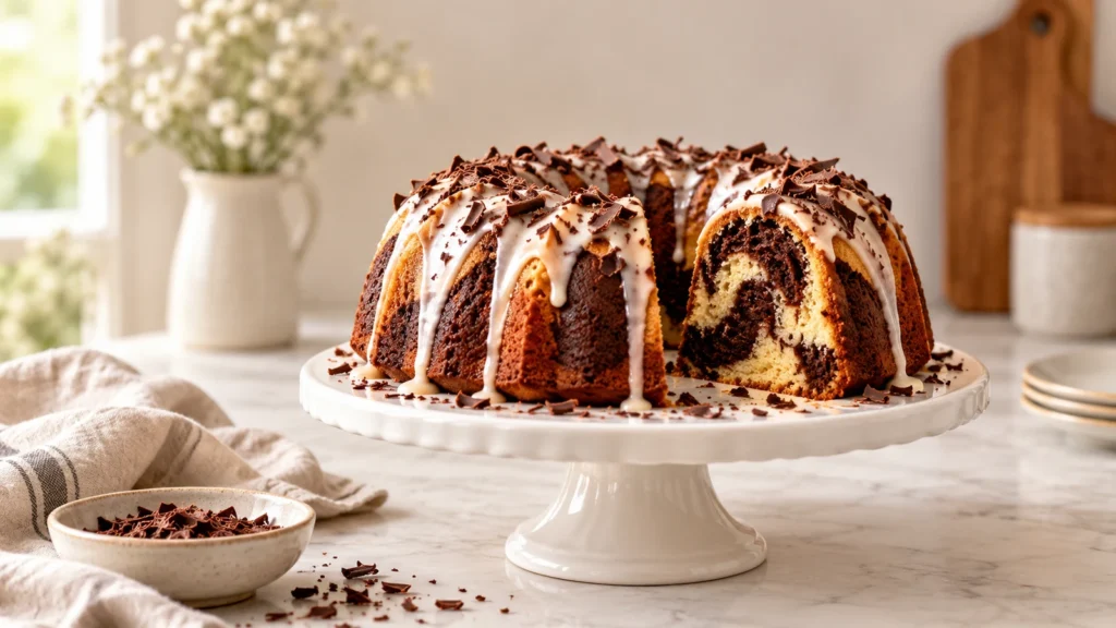 Amazing Foolproof chocolate and vanilla marble cake recipe