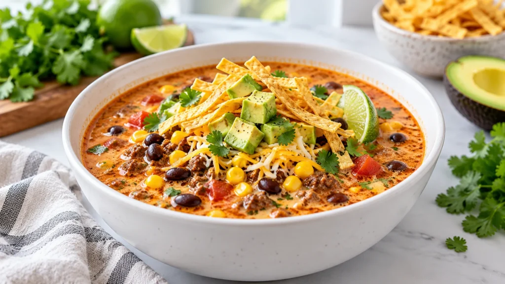 Creamy Taco Soup Recipe: Cozy One-Pot Dinner Winner