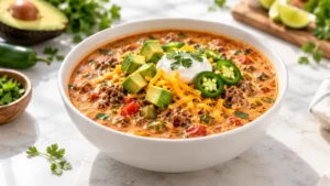Easy keto taco soup recipe: Creamy, Proven Comfort