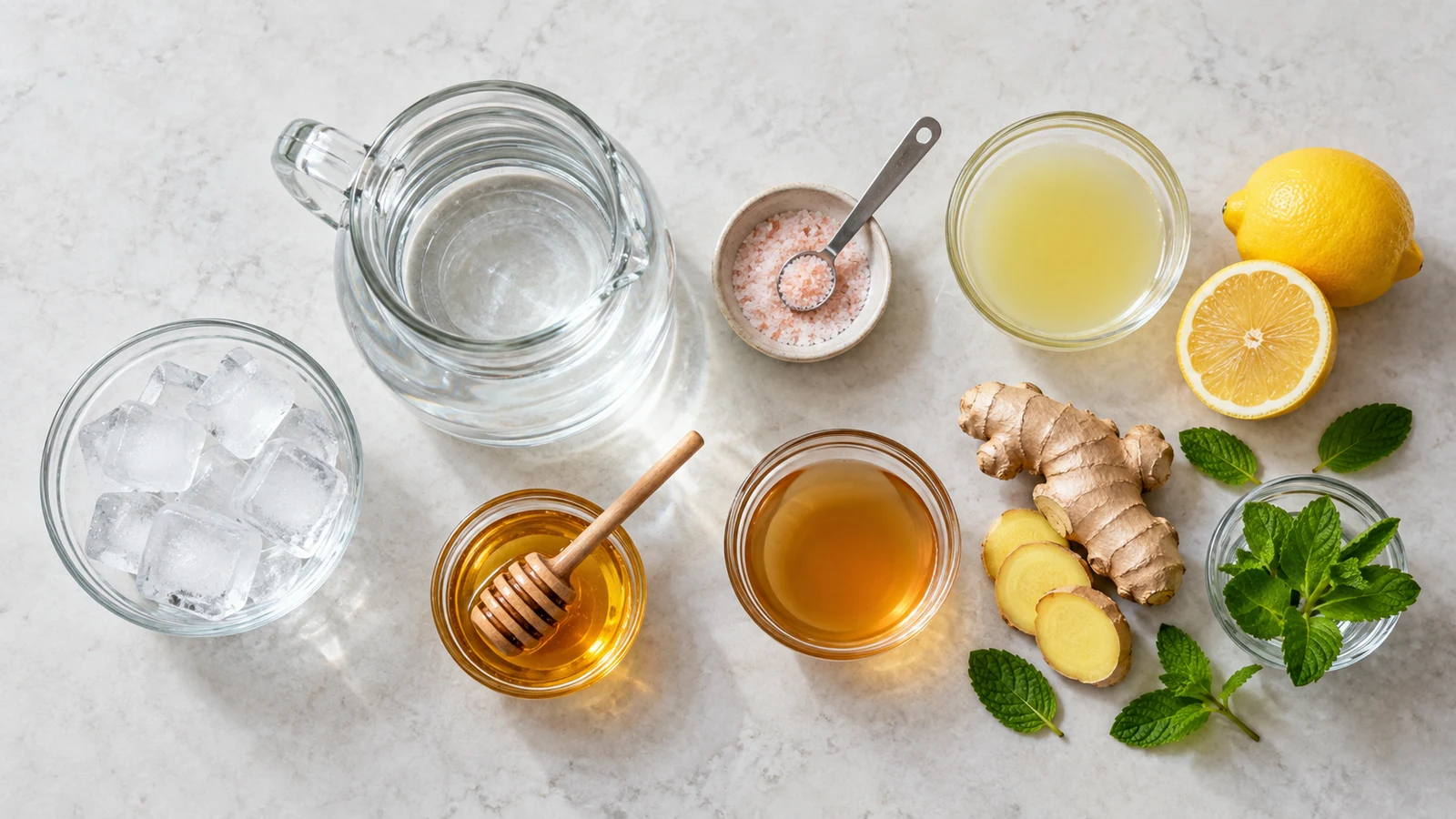 Ingredients for recipe for pink salt trick