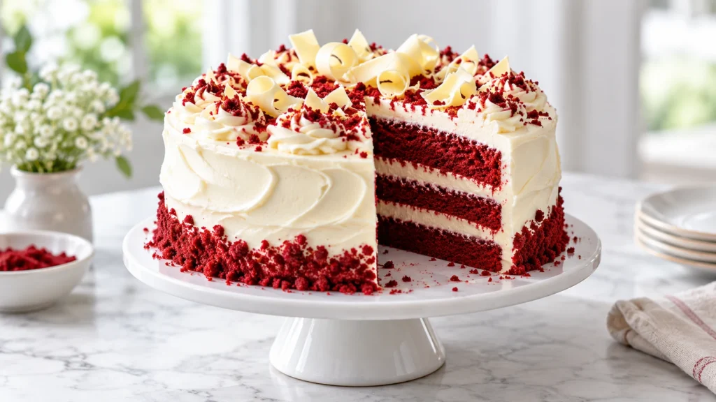 Best red velvet cake frosting recipe: Silky & Foolproof