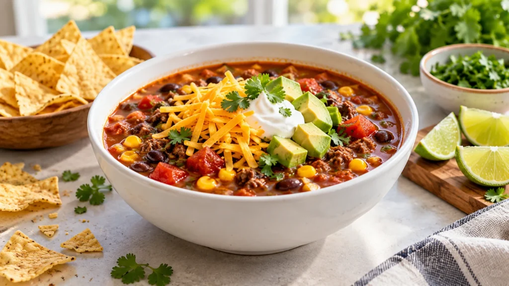 Easy taco soup recipe crockpot: A Cozy Family Favorite